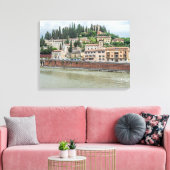 Verona Castel San Pietro uitzicht canvas print (Insitu (Woonkamer))