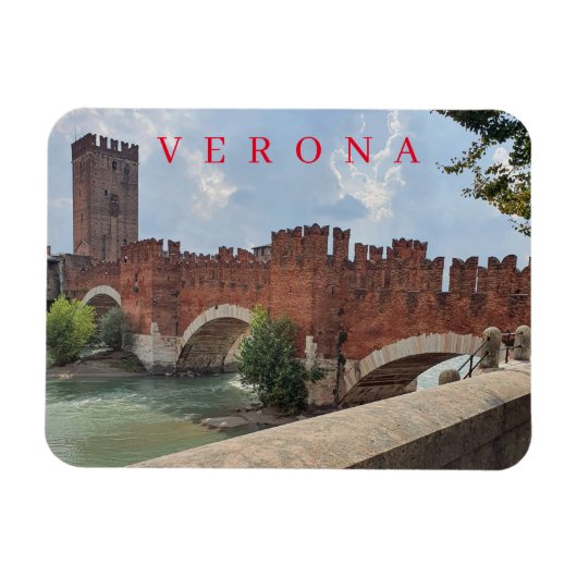 Verona Castelvecchio Bridge fridge magnet Magneet (Horizontaal)