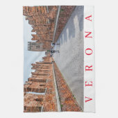 Verona Castelvecchio Bridge loopbrug theedoek (Verticaal)