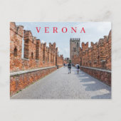 Verona Castelvecchio Bridge Walkway uitzicht brief Briefkaart (Voorkant)