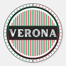 Verona City Pride Emblem – Italian Identity Ronde Sticker