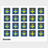 Verona Flag Vierkante Sticker (Vel)