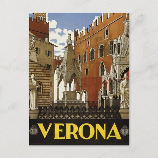 Verona, Italiaans briefkaart voor  reizen (Voorkant)