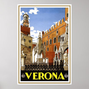 "Verona"  Italiaanse reisposter Poster