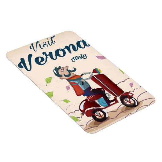 Verona Italiaanse scooter-reisposter Magneet (Rechterzijde)