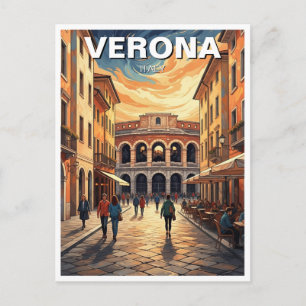 Verona Italië Amphitheater Reis Briefkaart