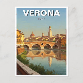 Verona Italië Bridge Travel Briefkaart