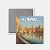 Verona Italië Bridge Travel Magneet (Voorkant / Achterkant)