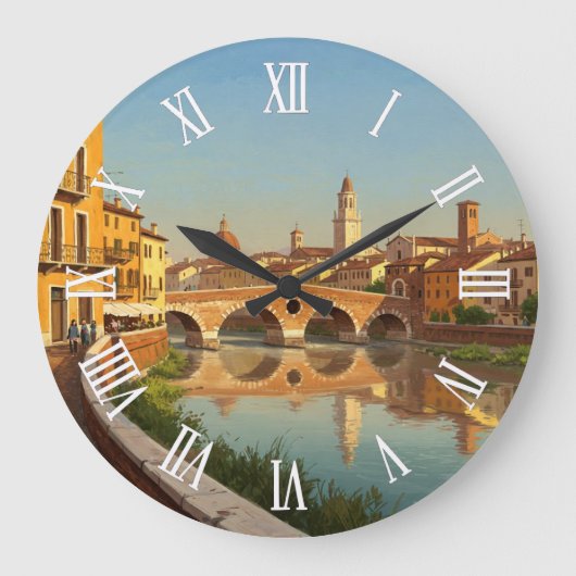 Verona Italië Brug Reizen Grote Klok (Voorkant)