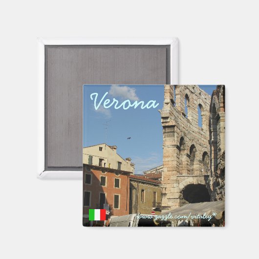 Verona Italië cool magneet ontwerp (Voorkant / Achterkant)
