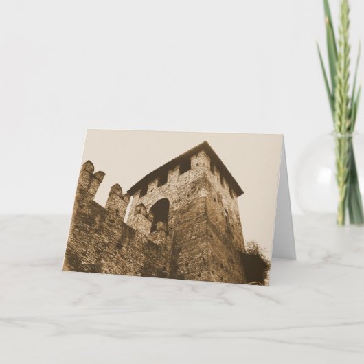 Verona, Italië - het Wenskaart van het Kasteel Kaart (Voorkant)