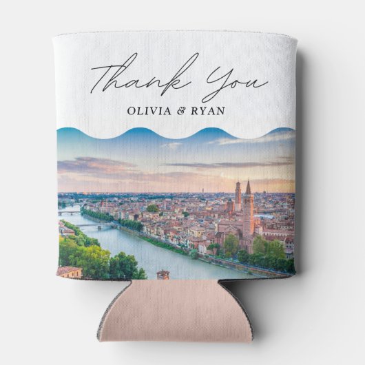 Verona Italië Huwelijksgunst Custom Blikjeskoeler (Achterkant)