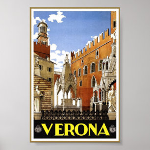  Verona Italië Kunst reizen Klassiek Poster