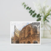 Verona Italië Mooi kleurenpotloodlandschap Briefkaart (Staand voorkant)