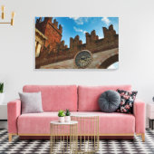 Verona (Italië), "portoni della Bra" Canvas Afdruk (Insitu (Woonkamer))