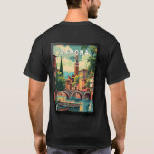 Verona Italië Reisposter T-shirt (Achterkant)