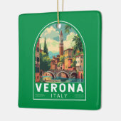 Verona Italië Reizen Kunst Vintage Keramisch Ornament (Links)