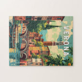 Verona Italië Reizen Kunst Vintage Legpuzzel (Horizontaal)