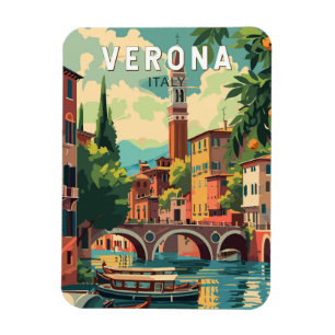 Verona Italië Reizen Kunst Vintage Magneet