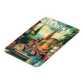 Verona Italië Reizen Kunst Vintage Magneet (Linkerzijde)