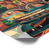 Verona Italië Reizen Kunst Vintage Poster (Hoek)