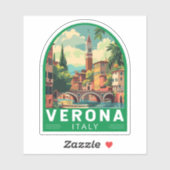 Verona Italië Reizen Kunst Vintage Sticker (Vel)