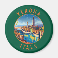Verona Italië Retro Distressed Circle