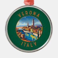 Verona Italië Retro Distressed Circle