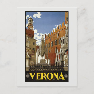  Verona Italië Retro Italiaans Reizen Briefkaart