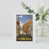  Verona Italië Retro Italiaans Reizen Briefkaart (Staand voorkant)