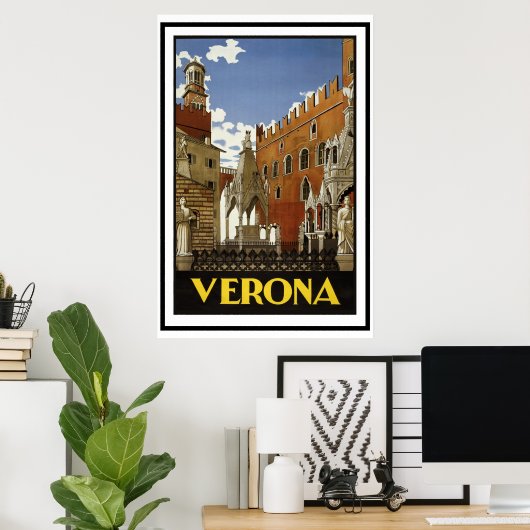 VERONA ITALIË -  STIJL POSTER (Thuiskantoor)
