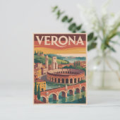 Verona Italië vintage Briefkaart (Staand voorkant)