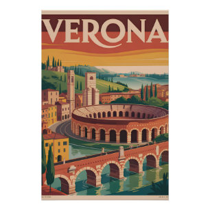 Verona Italië vintage Perfect Poster
