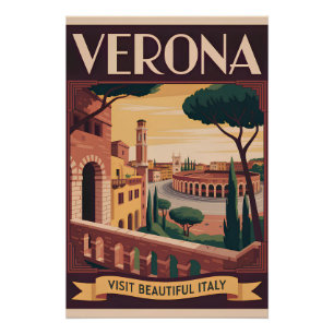 Verona Italië vintage Perfect Poster