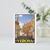 Verona Italië — vintage-reis Briefkaart (Staand voorkant)