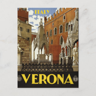 VERONA ITALIË VINTAGE TRAVEL BRIEFKAART