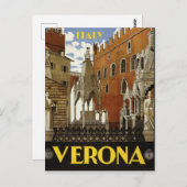 VERONA ITALIË VINTAGE TRAVEL BRIEFKAART (Voorkant / Achterkant)