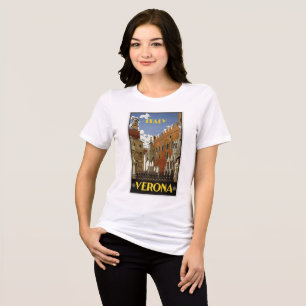 VERONA ITALIË VINTAGE TRAVEL POSTER Tri-Blend SHIRT