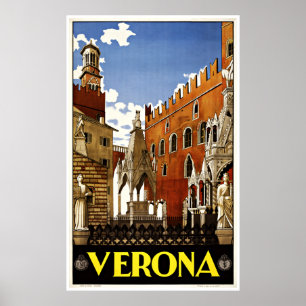 Verona Italië - Vintage Travel Posters