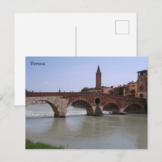 Verona Italy Briefkaart (Voorkant / Achterkant)
