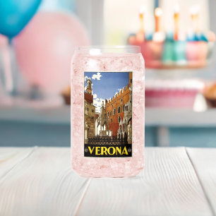 Verona Italy Vintage Travel Blikvorm Glas