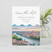Verona Italy Wedding Save the Date Kaart (Staand voorkant)