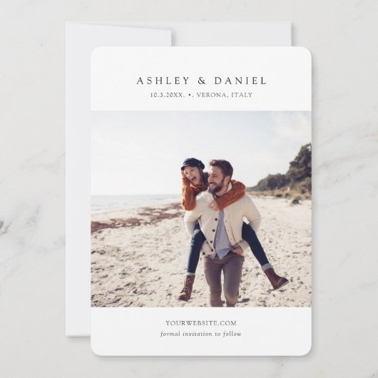 Verona Italy Wedding Save the Date Kaart (Achterkant)