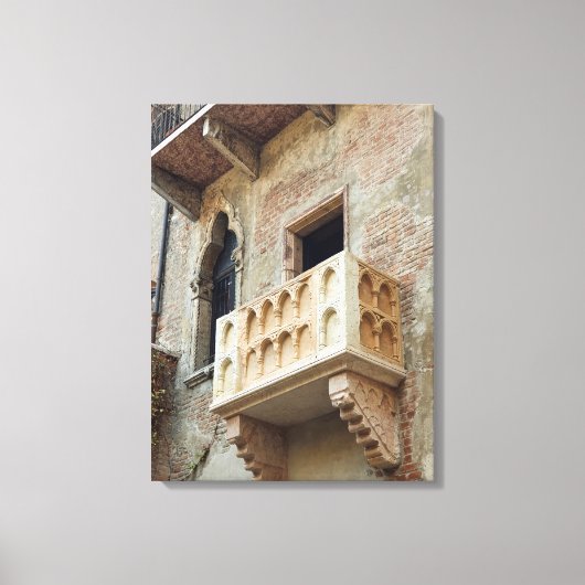 Verona Juliet Balkon uitzicht canvas print (Voorkant)