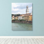 Verona kathedraal uitzicht canvas print (Insitu (Houten vloer))