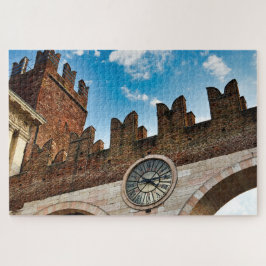 Verona middeleeuwse stadsmuurcentrale in Italië Legpuzzel