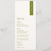 VERONA Modern Moss Wedding Place Card Menu