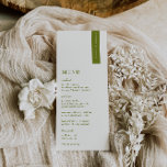 VERONA Modern Moss Wedding Place Card Menu<br><div class="desc">VERONA mos groen minimalistisch,  bruiloft gast plaats kaart en menu. Kenmerken,  mos groene typografie. Lettertypen en achtergrondkleur kunnen worden aangepast. Let op: gastennamen moeten individueel worden ingevoerd en aan uw winkelwagentje worden toegevoegd.</div>