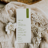 VERONA Modern Moss Wedding Place Card Menu