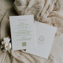 VERONA Moss Green Wedding Details Kaart